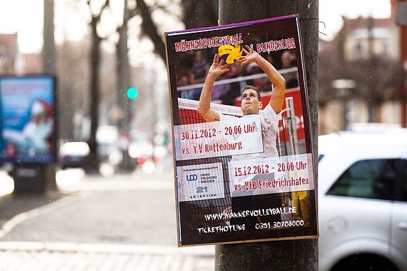 Heimspielplakat des VC Dresden