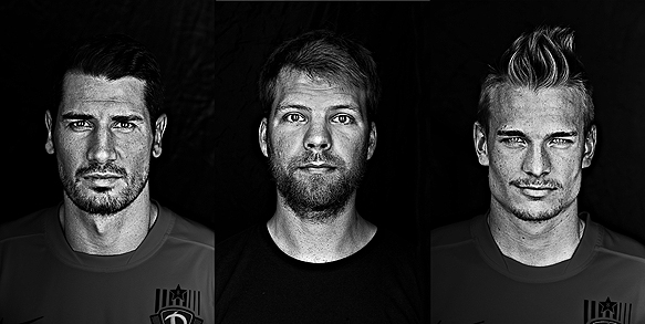 Werbefotografie - harte, schwarz-weiße Spielerportraits der SG Dynamo Dresden